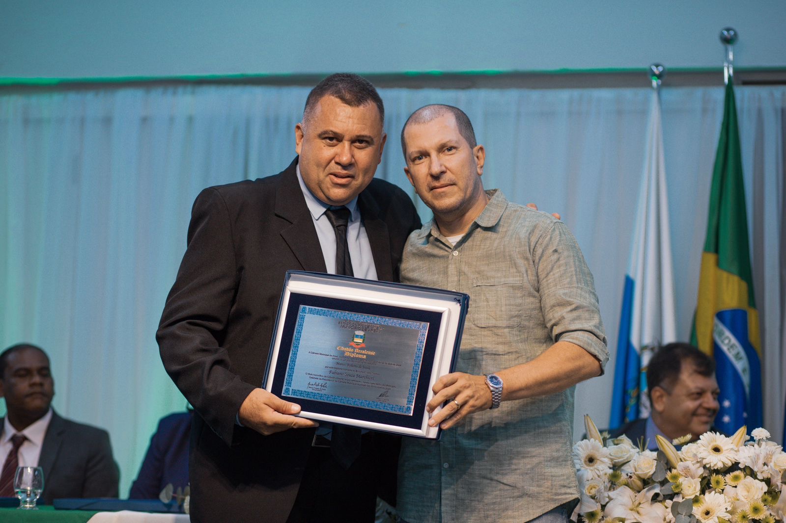 Vereador Marquinhos da Saúde homenageou Fabiano Souza Marchiori