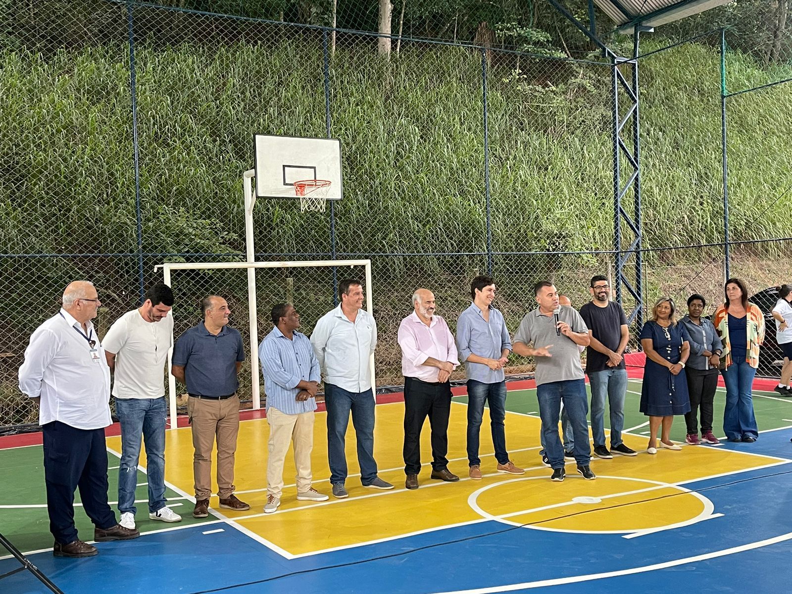 Vereadores participam de Inauguração da Quadra Poliesportiva da Escola Joaquim Vital Vieira 